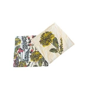 West Elm Botanical Sketch Set of 2 Sketchbook Floral Cotton Set of 2 Euro 23X25